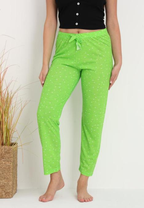 Pantaloni de Pijama Dama ,Culoare Verde Neon ,Engros